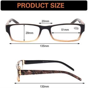 img 3 attached to 👓 Premium Kerecsen 4-Pack Spring Hinge Reading Glasses: High-Quality Readers for Men and Women