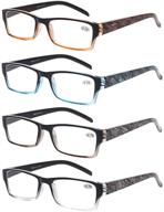 👓 premium kerecsen 4-pack spring hinge reading glasses: high-quality readers for men and women logo