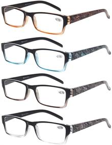 img 4 attached to 👓 Premium Kerecsen 4-Pack Spring Hinge Reading Glasses: High-Quality Readers for Men and Women