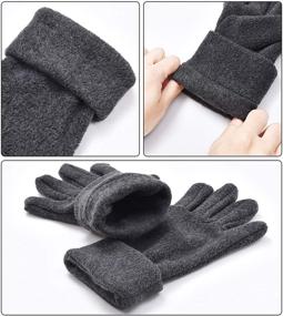 img 1 attached to Pairs Winter Fleece Gloves Finger Girls' Accessories