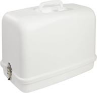 🧵 singer universal hard carrying case: white, impact resistant, fits most free-arm portable sewing machines - simplify sewing on-the-go logo