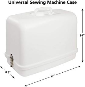 img 2 attached to 🧵 SINGER Universal Hard Carrying Case: White, Impact Resistant, Fits Most Free-Arm Portable Sewing Machines - Simplify Sewing On-the-Go
