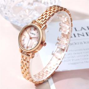 img 1 attached to Clastyle Bracelet Stylish Watches Rhinestone