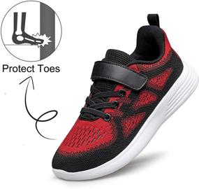 img 2 attached to 👟 YHOON Boys Girls Kids' Sneakers: Sports Running Shoes for Toddlers, Little Kids & Big Kids