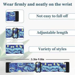 img 3 attached to Veezoom Braided Sport Elastic Watch Bands: Compatible with Fitbit Charge 4/Charge 3/SE, Stretchy Breathable Fabric Solo Loop Nylon Strap, Colorful Patterns for Women and Men