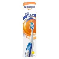 🦷 spinbrush pro series daily clean battery toothbrush: soft bristle and superior performance, 1 count logo