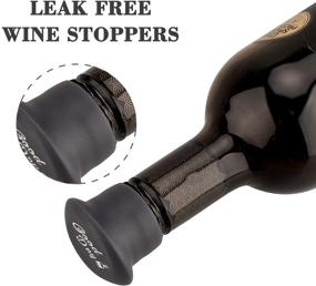 img 3 attached to 🍷 Whaline 8 Pack Funny Silicone Wine Stoppers - Reusable Wine Accessories and Gifts with Hilarious Sayings for Wine and Beer Bottles