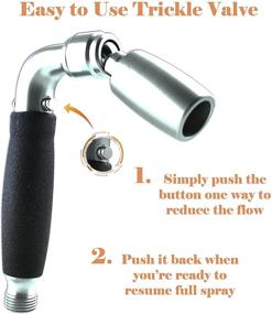 img 1 attached to 🚿 Premium Handheld RV Shower Head: Plumbing Code Compliant, Solid Metal Construction, On/Off Switch, 72" Metal Hose & Holder - Chrome, 1.25 GPM