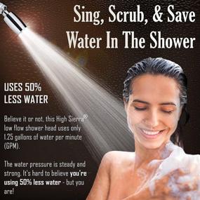 img 2 attached to 🚿 Premium Handheld RV Shower Head: Plumbing Code Compliant, Solid Metal Construction, On/Off Switch, 72" Metal Hose & Holder - Chrome, 1.25 GPM