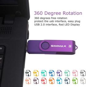 img 1 attached to SIMMAX Memory Drives Swivel Purple Data Storage
