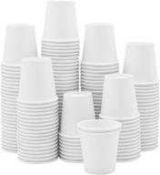 300 count disposable mini bathroom mouthwash cups - white, 3 oz. small paper cups logo