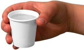 img 1 attached to 300 Count Disposable Mini Bathroom Mouthwash Cups - White, 3 oz. Small Paper Cups