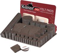 🪑 343-piece self-adhesive felt furniture pads set – cuttable chair pads, anti-scratch floor protectors for furniture feet, brown – ideal for hardwood floors logo
