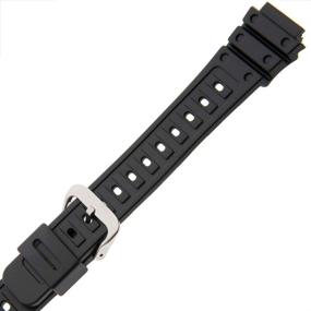 img 2 attached to 🕶️ Gilden 18mm Black Polyurethane Long Watch Strap 017280 for Casio G-Shock Watches: Durable and Stylish Replacement Band