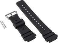 🕶️ gilden 18mm black polyurethane long watch strap 017280 for casio g-shock watches: durable and stylish replacement band logo