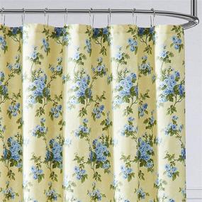 img 3 attached to 🌼 Laura Ashley Home Cassidy Collection Shower Curtain: Lightweight 100% Cotton with Stylish Floral Design - Soft Yellow, Machine Washable, Easy Care - 72 x 72