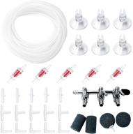 🐠 enhance your fish tank aeration with the bac-kitchen 13 feet standard airline tubing aquarium air pump accessories set: includes 4 air stones, 5 check valves, 6 suction cups and 5 l, 5 t and 5 straight connectors logo