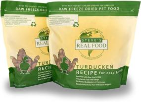 img 4 attached to Steve's Real Food Freeze-Dried Raw Food Diet for Dogs and Cats, 2-Pack, Turducken Recipe (Turkey & Duck), 1.25 lbs Each, USA-Made, Pour and Serve Nuggets, Vegetarian Fed & Free Range