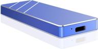 💻 ultra slim portable hard drive external hdd - 1tb, mac, laptop, pc (blue) logo