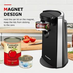 img 2 attached to 🔌 Efficient Electric Can Opener for All Can Types - BZ-US-CO8001: Easy-to-Use with Magnet Design