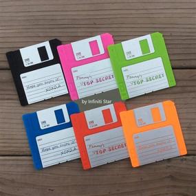 img 2 attached to 🎮 Floppy Disk Coaster Set - Video Game Memorabilia for Nerd Office - Pack of 6 Decorative Floppy Disk Coasters - Unique Computer Geek Gifts - Perfect for Geeks, Nerds, and Cool Office Gadgets - Ideal Presents for Men - Programmer Mug Party Coasters