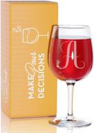 on the rox drinks engraved wine glass with monogram - 12.75 oz: a symbol of elegance logo