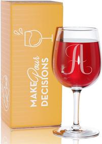 img 4 attached to On The Rox Drinks Engraved Wine Glass with Monogram - 12.75 oz: A Symbol of Elegance