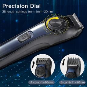 img 1 attached to 💈 VGR Professional Electric Cordless Hair Clippers for Men - Adjustable Precision Dial, Lifetime Sharp Blades, USB Rechargeable, 38 Length Settings