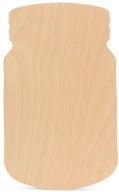 🔨 6-inch unfinished smooth plywood cutout mason jar wood shapes - pack of 6 for crafting, home décor, and diy projects by woodpeckers logo