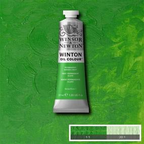 img 2 attached to 🎨 Winsor & Newton Winton Oil Color Paint: Permanent Green Light - 37ml Tube, Vibrant & Long-lasting Pigments