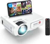 📽️ shou mini projector 2021 upgrade: synchronize smartphone screen 5g wifi, 1080p supported, iphone android compatible with speaker, av, vga, hdmi, usb, tf logo