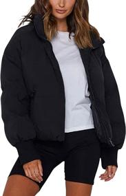 img 4 attached to Qiaomai Womens Jackets Pockets Black L
