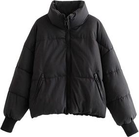 img 1 attached to Qiaomai Womens Jackets Pockets Black L
