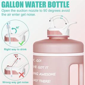 img 3 attached to 💧 Stay Hydrated with our 1 Gallon Water Bottle - Time Marker & Straw, 128 oz BPA Free Reusable Large Motivational Fitness Sports Water Jug