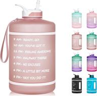 💧 stay hydrated with our 1 gallon water bottle - time marker & straw, 128 oz bpa free reusable large motivational fitness sports water jug логотип