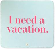 💼 kate spade new york mint leatherette mouse pad, 9&#34; x 8&#34;, non-slip backing - need a vacation design (mint) logo