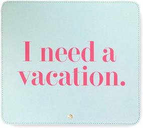 img 3 attached to 💼 Kate Spade New York Mint Leatherette Mouse Pad, 9&#34; x 8&#34;, Non-Slip Backing - Need A Vacation Design (Mint)