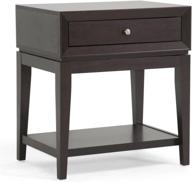 baxton studio morgan contemporary 🛋️ accent table and nightstand in brown finish logo