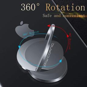 img 2 attached to 📱 VAWcornic Cell Phone Ring Holder: 360° Rotation, Ultra Thin Finger Grip, Magnetic Car Mount Compatible
