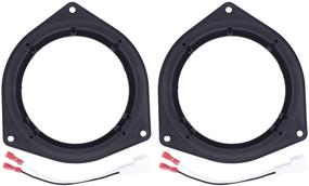 img 4 attached to 🔊 High-Quality 6.5 Inch Car Stereo Door Speaker Adapter Mounting Plates with Wiring Connector Harness Cable Plug Set of 2