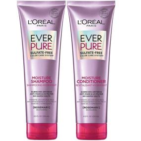 img 4 attached to 💧 L'Oréal Paris EverPure Moisture Sulfate Free Shampoo and Conditioner: Color-Treated Hair Care Set (8.5 oz x 2)