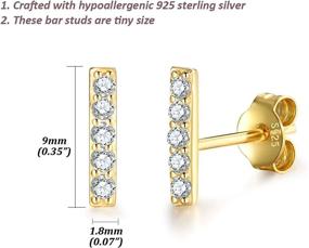 img 3 attached to Серьги MASOP Sterling Earrings Hypoallergenic Simulated