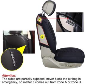 img 2 attached to LUCKYMAN CLUB Breathable 5 Car Seat Covers Fit For Most SUV Sedan Truck Nicely Fit For 2018 Chevy Equinox Cruze 2019 Tacoma TRD PRO Double Cab RAV4 Corolla Camry (Black Full Set)