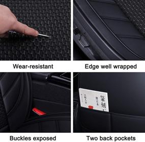 img 1 attached to LUCKYMAN CLUB Breathable 5 Car Seat Covers Fit For Most SUV Sedan Truck Nicely Fit For 2018 Chevy Equinox Cruze 2019 Tacoma TRD PRO Double Cab RAV4 Corolla Camry (Black Full Set)