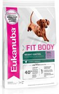 🐶 efficient weight management: eukanuba fit body control small breed dry dog food, 15 lb logo