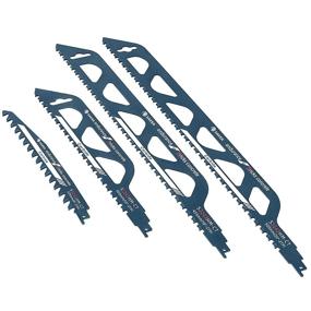 img 4 attached to Saker Saw Blade-Demolition Masonry Reciprocating Hard Alloy Saw Blades for Wood, Porous Concrete, Brick - Combination Pack (4 PCS)