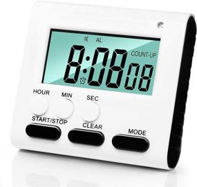 img 4 attached to 🕒 Upgraded Digital Dual Kitchen Timer - Count up & Countdown Stop Watch with Auto Memory Function - Large Digits, Loud Alarm, Magnetic Back - 24-Hour Timer Clock (Battery NOT Included, Black) by Betus