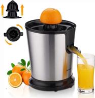 🍊 homeleader stainless steel electric citrus juicer - powerful motor, two cones, ideal for grapefruits, oranges, and lemons - black логотип