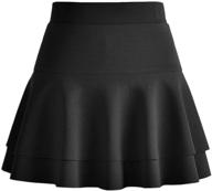 flared pleated skater skirt with stretch waist - afibi casual mini logo