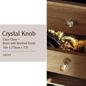 img 3 attached to 🔶 6 Pack Glass Crystal Knobs: Elegant Brass Drawer Pulls for Dresser & Kitchen Cabinets - Gold Furniture Hardware (Round)